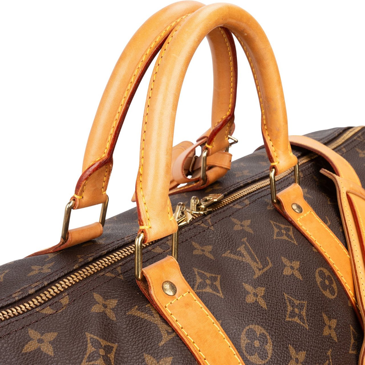 Louis Vuitton Louis Vuitton Monogram Canvas Keepall 55 Bandoulière Travel Bag Bruin