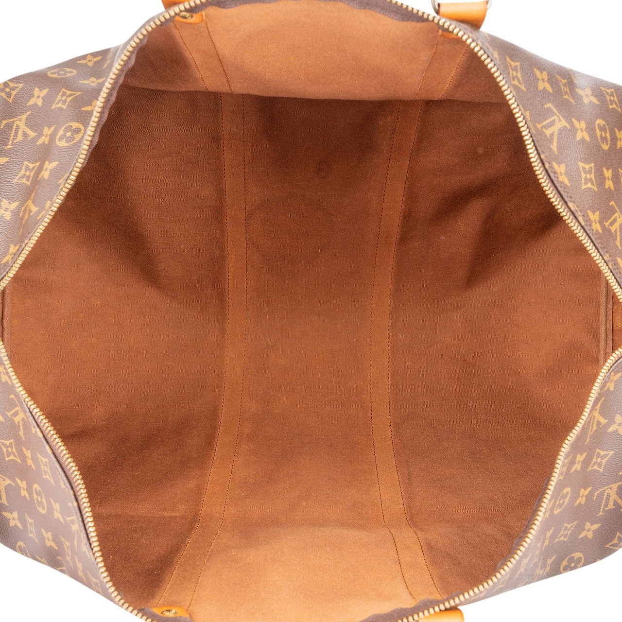 Louis Vuitton Monogram Canvas Keepall 60 Bandoulière Travel Bag Bruin