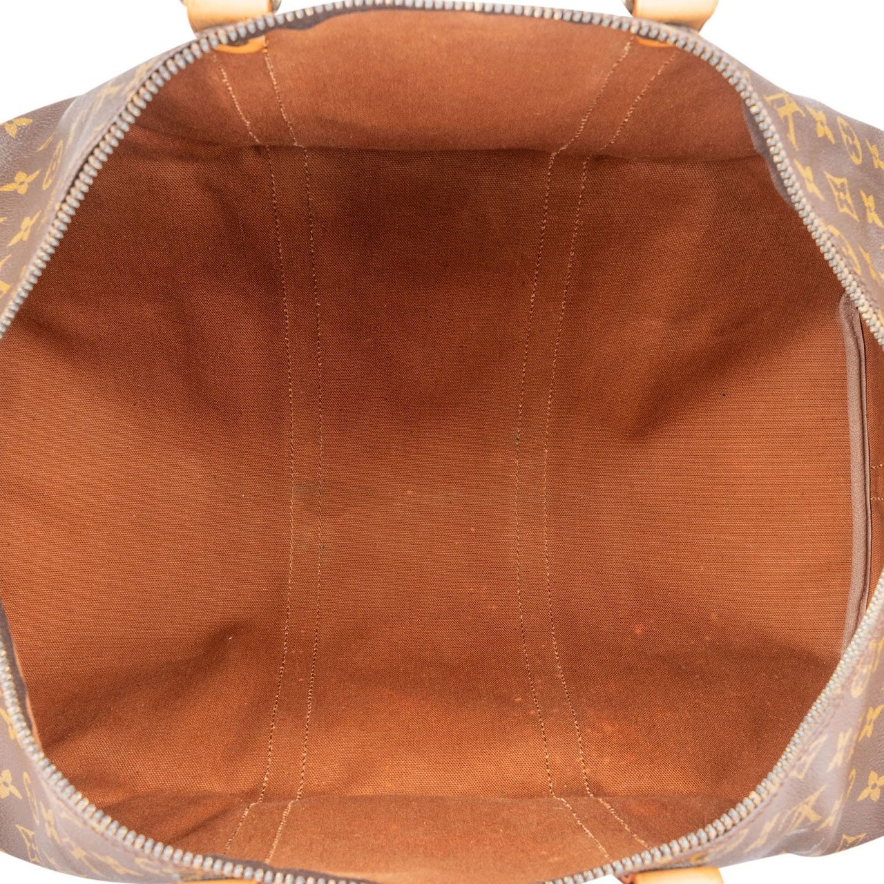 Louis Vuitton Monogram Canvas Keepall 50 Bandoulière Travel Bag Bruin