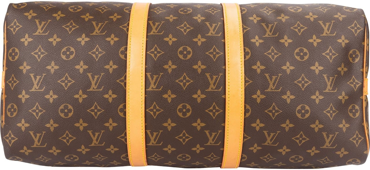 Louis Vuitton Monogram Canvas Keepall 50 Bandoulière Travel Bag Bruin