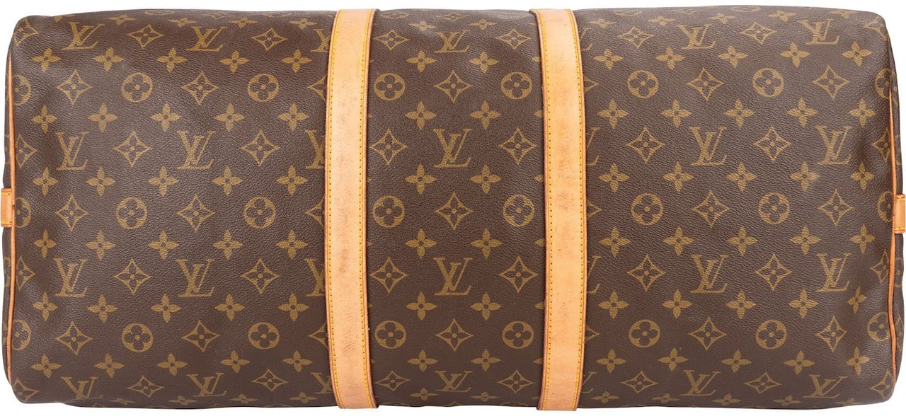 Louis Vuitton Monogram Canvas Keepall 55 Bandoulière Travel Bag Bruin