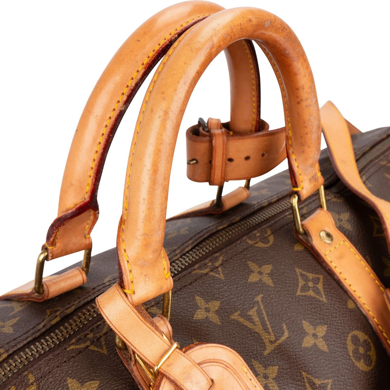 Louis Vuitton Monogram Canvas Keepall 55 Bandoulière Travel Bag Bruin