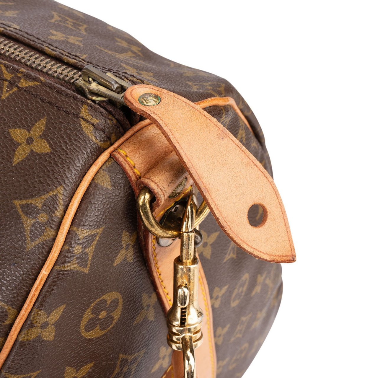 Louis Vuitton Monogram Canvas Keepall 55 Bandoulière Travel Bag Bruin