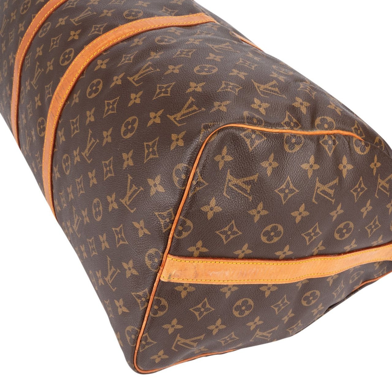 Louis Vuitton Monogram Canvas Keepall 55 Bandoulière Travel Bag Bruin