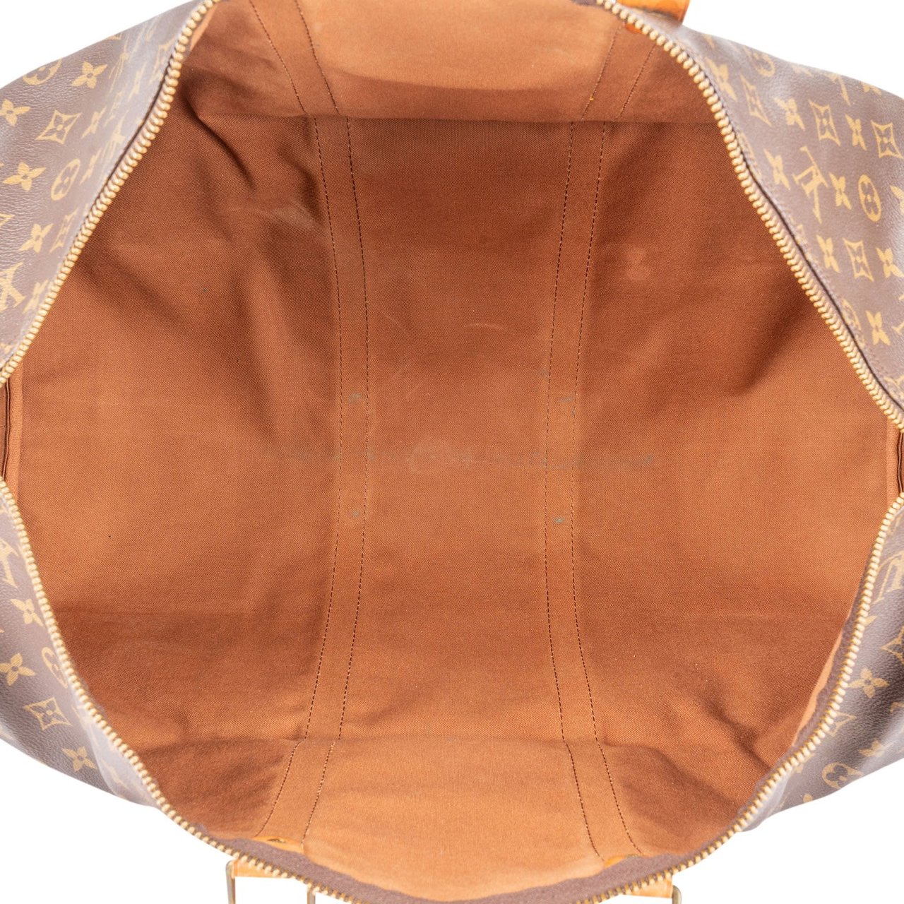 Louis Vuitton Monogram Canvas Keepall 55 Bandoulière Travel Bag Bruin