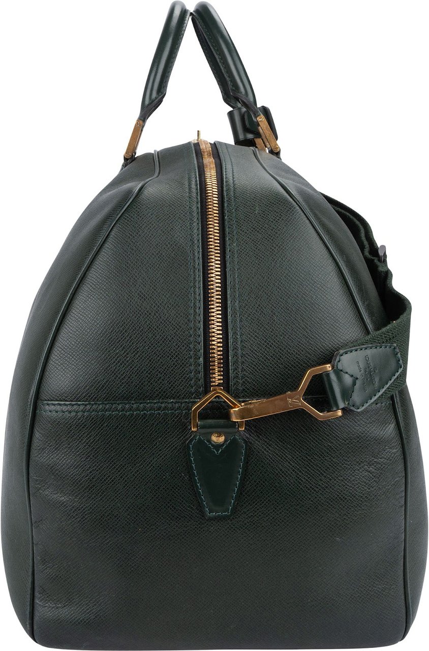Louis Vuitton Louis Vuitton Green Taiga Leather Kendall 55 Bandoulière Travel Bag Groen