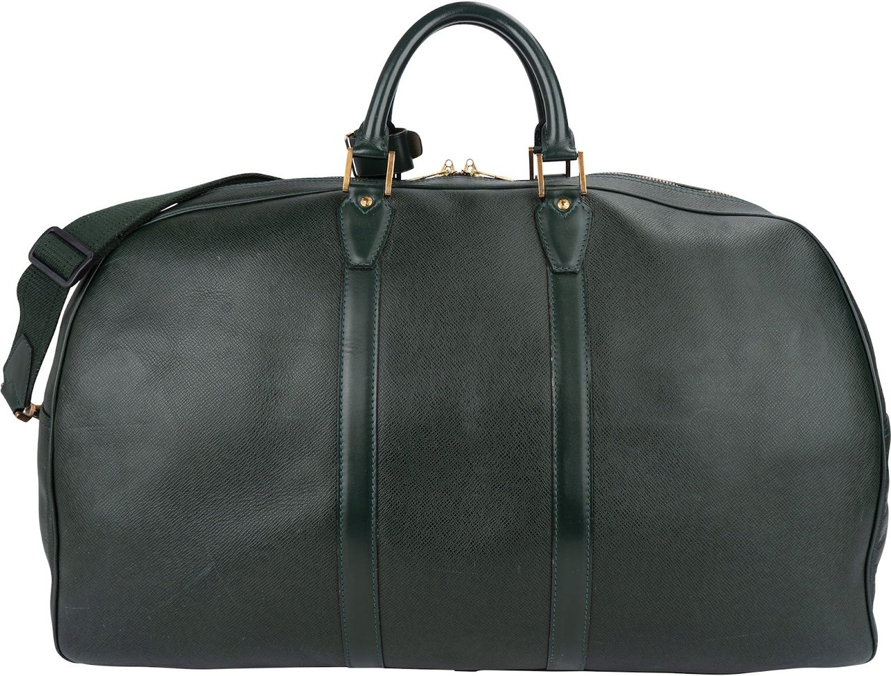 Louis Vuitton Louis Vuitton Green Taiga Leather Kendall 55 Bandoulière Travel Bag Groen