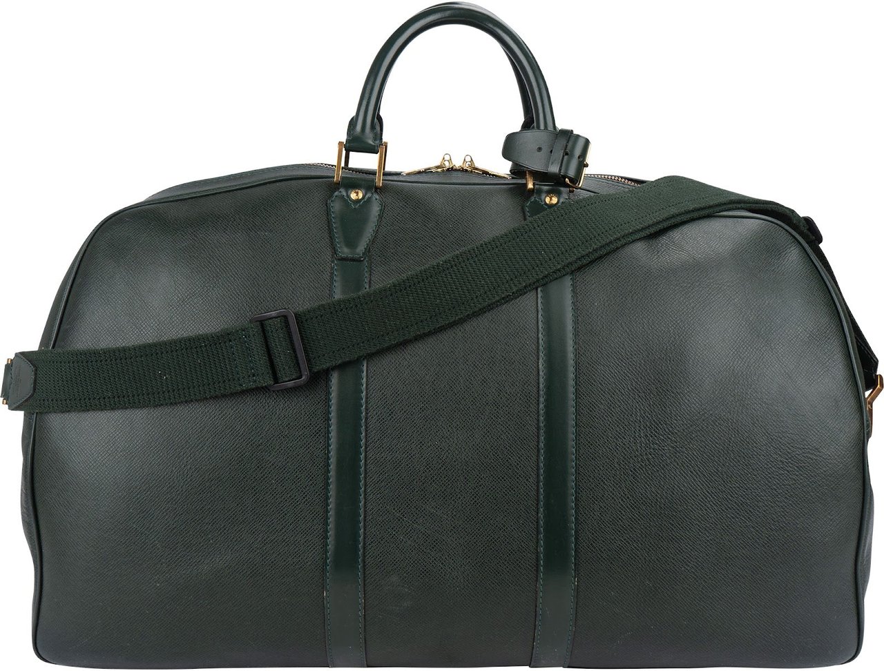 Louis Vuitton Louis Vuitton Green Taiga Leather Kendall 55 Bandoulière Travel Bag Groen