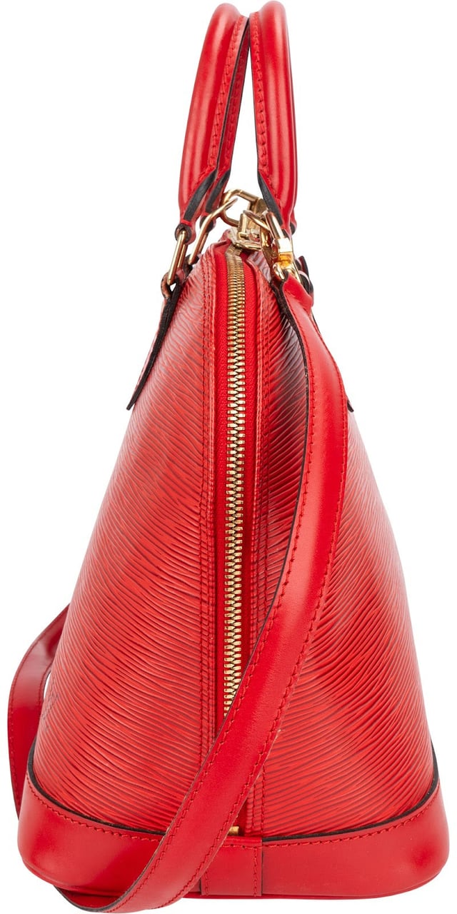 Louis Vuitton Louis Vuitton Red Epi Leather Alma PM Handbag Rood