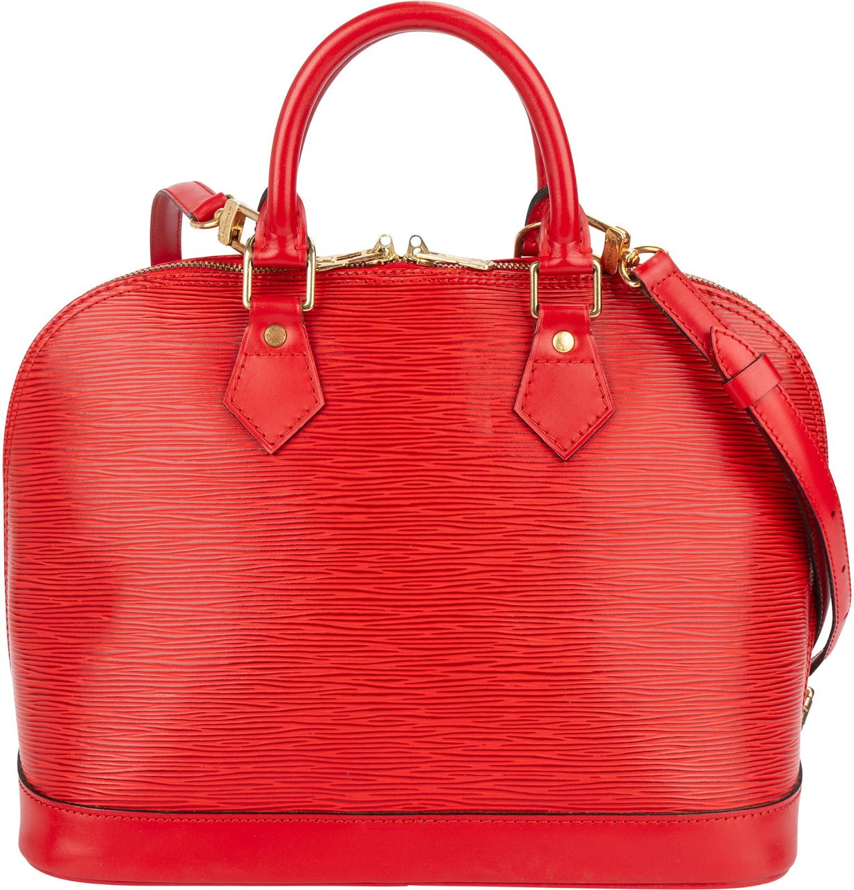 Louis Vuitton Louis Vuitton Red Epi Leather Alma PM Handbag Rood
