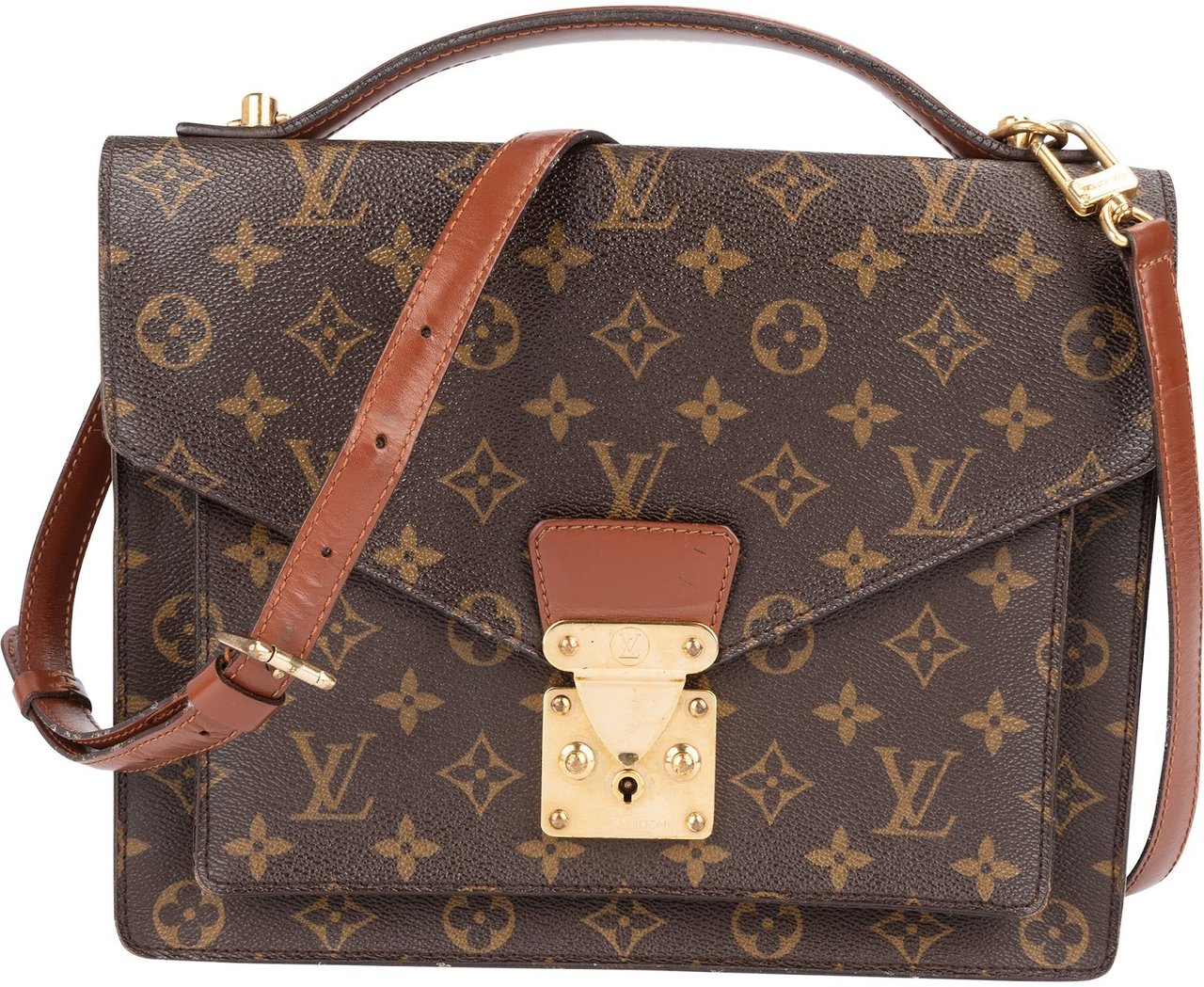 Louis Vuitton Louis Vuitton Monogram Canvas Monceau Handbag Bruin