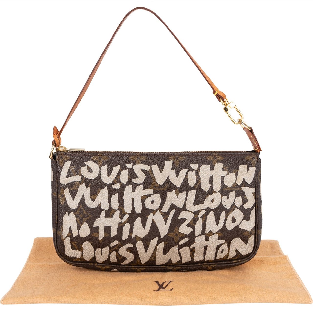 Louis Vuitton Louis Vuitton Monogram Canvas Limited Graffiti Pochette Accessoire Handbag Bruin