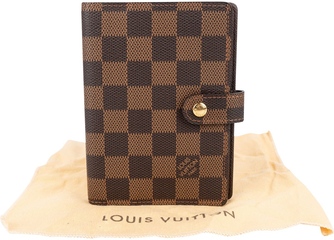Louis Vuitton Louis Vuitton Monogram Damier Ebene Agenda PM Organizer Bruin