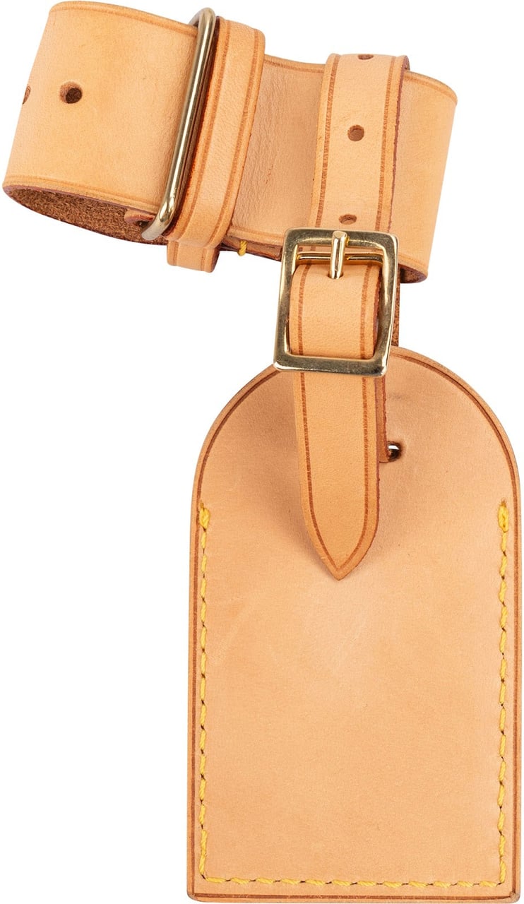 Louis Vuitton Vachetta Leather Luggage Tag Travel Set Neutraal