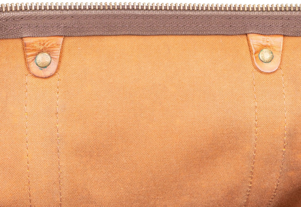 Louis Vuitton Monogram Canvas Keepall 50 Bandoulière Travel Bag Bruin
