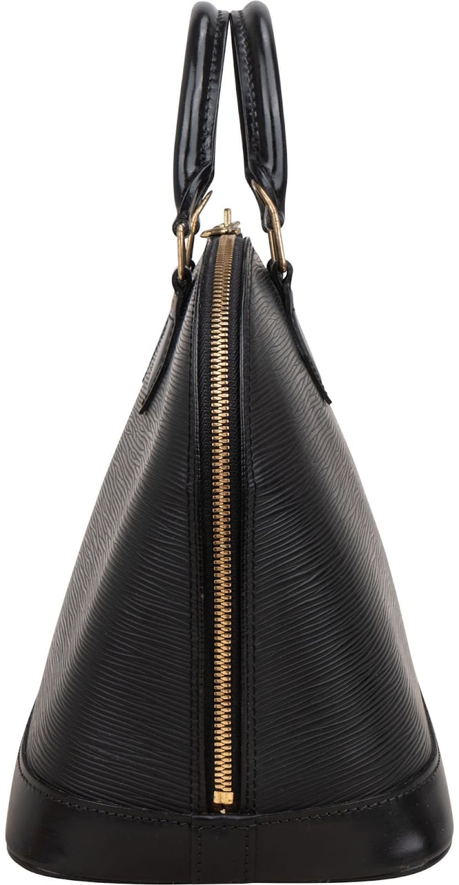Louis Vuitton Louis Vuitton Noir Epi Leather Alma PM Handbag Zwart