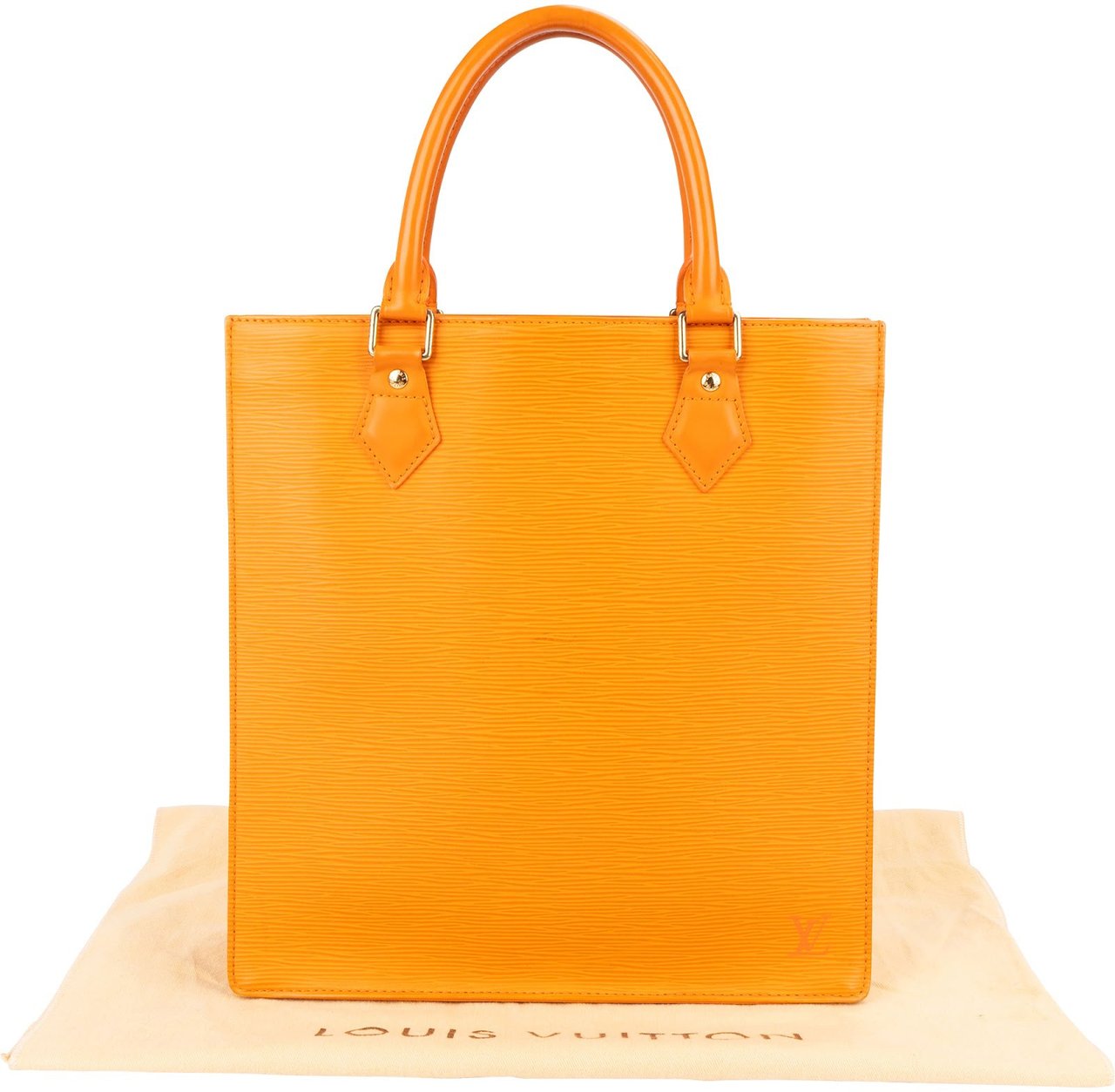 Louis Vuitton Louis Vuitton Orange Epi Leather Sac Plat Handbag Oranje