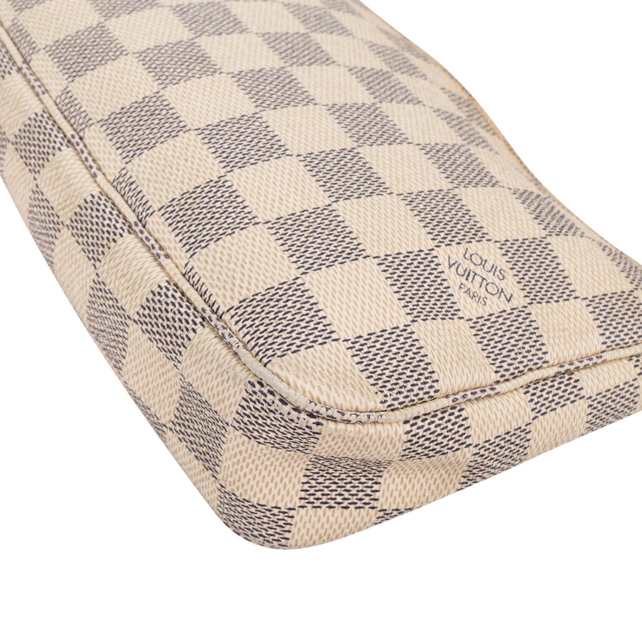 Louis Vuitton Monogram Damier Azur Pochette Accessoires Handbag Wit