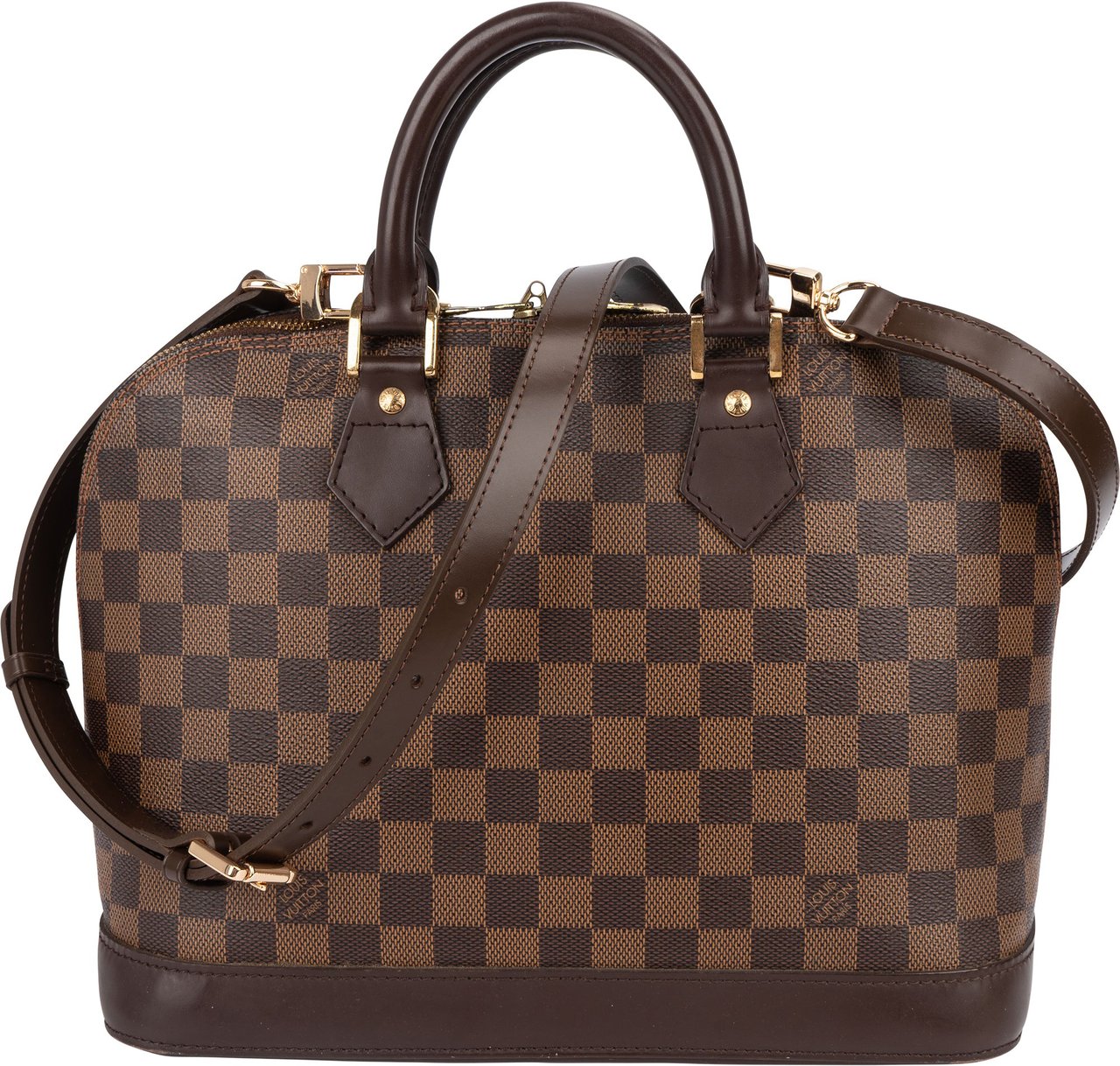 Louis Vuitton Monogram Damier Ebene Alma PM Handbag Bruin