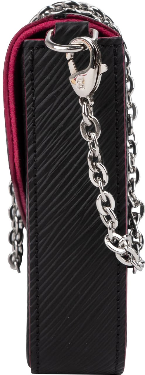 Louis Vuitton Louis Vuitton Noir Epi Leather Bicolor Pochette Felicie Crossbody Bag Zwart