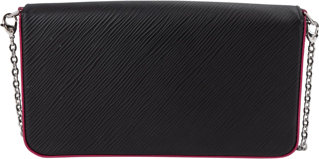 Louis Vuitton Louis Vuitton Noir Epi Leather Bicolor Pochette Felicie Crossbody Bag Zwart