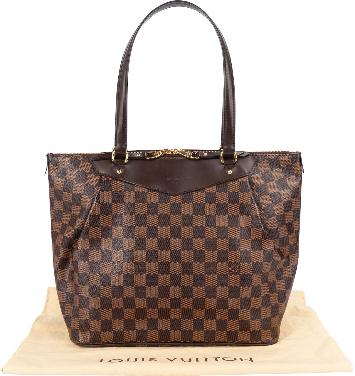 Louis Vuitton Monogram Damier Ebene Westminster GM Shoulder Bag Bruin