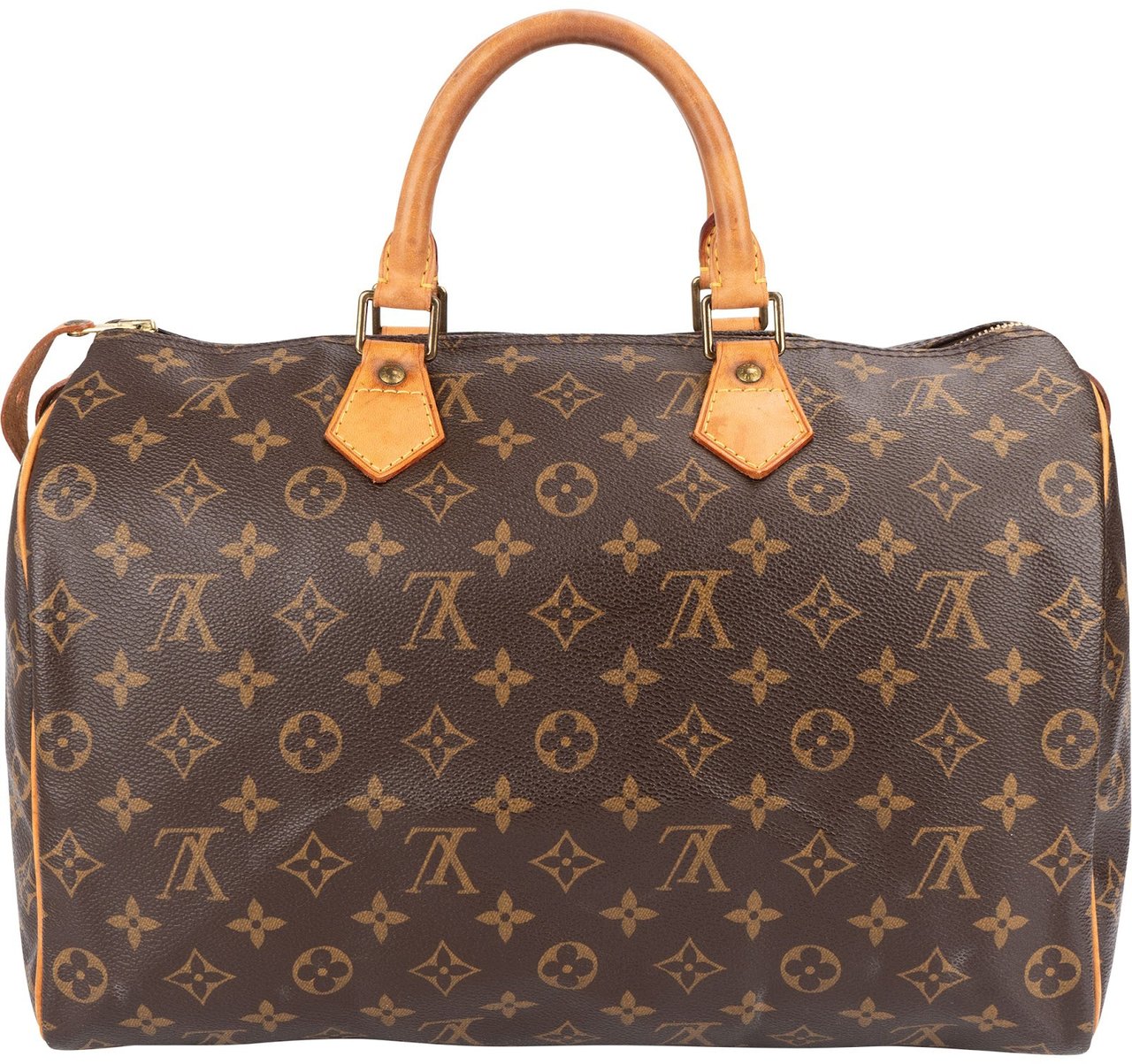 Louis Vuitton Louis Vuitton Monogram Canvas Speedy 35 Handbag Bruin