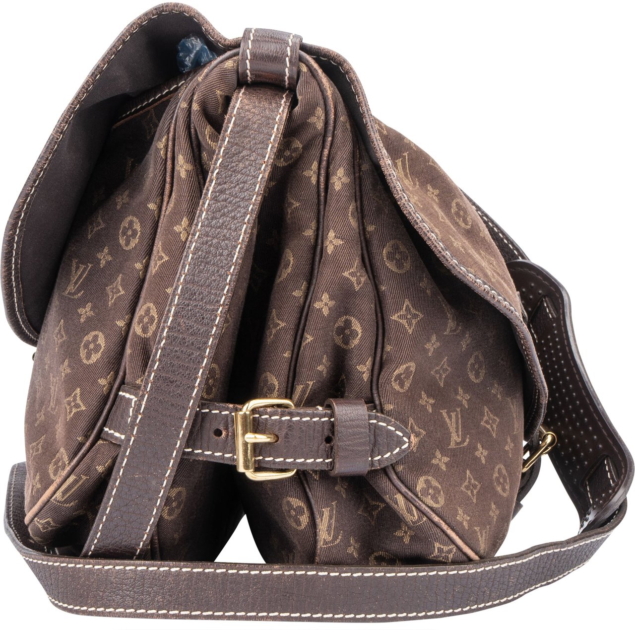 Louis Vuitton Mini Lin Monogram Saumur 30 Crossbody Bag Bruin