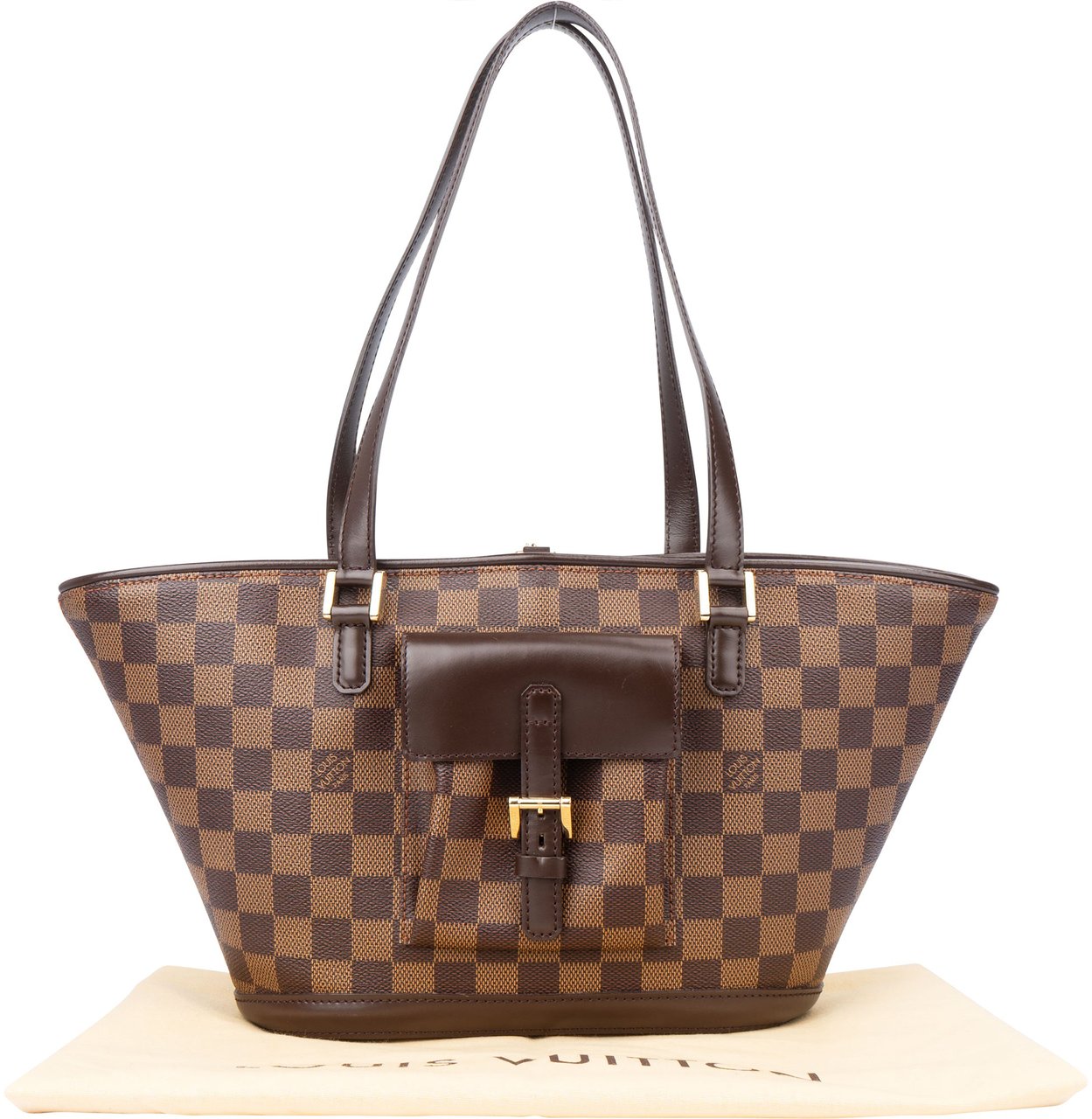 Louis Vuitton Louis Vuitton Damier Ebene Monogram Manosque PM Handbag Divers