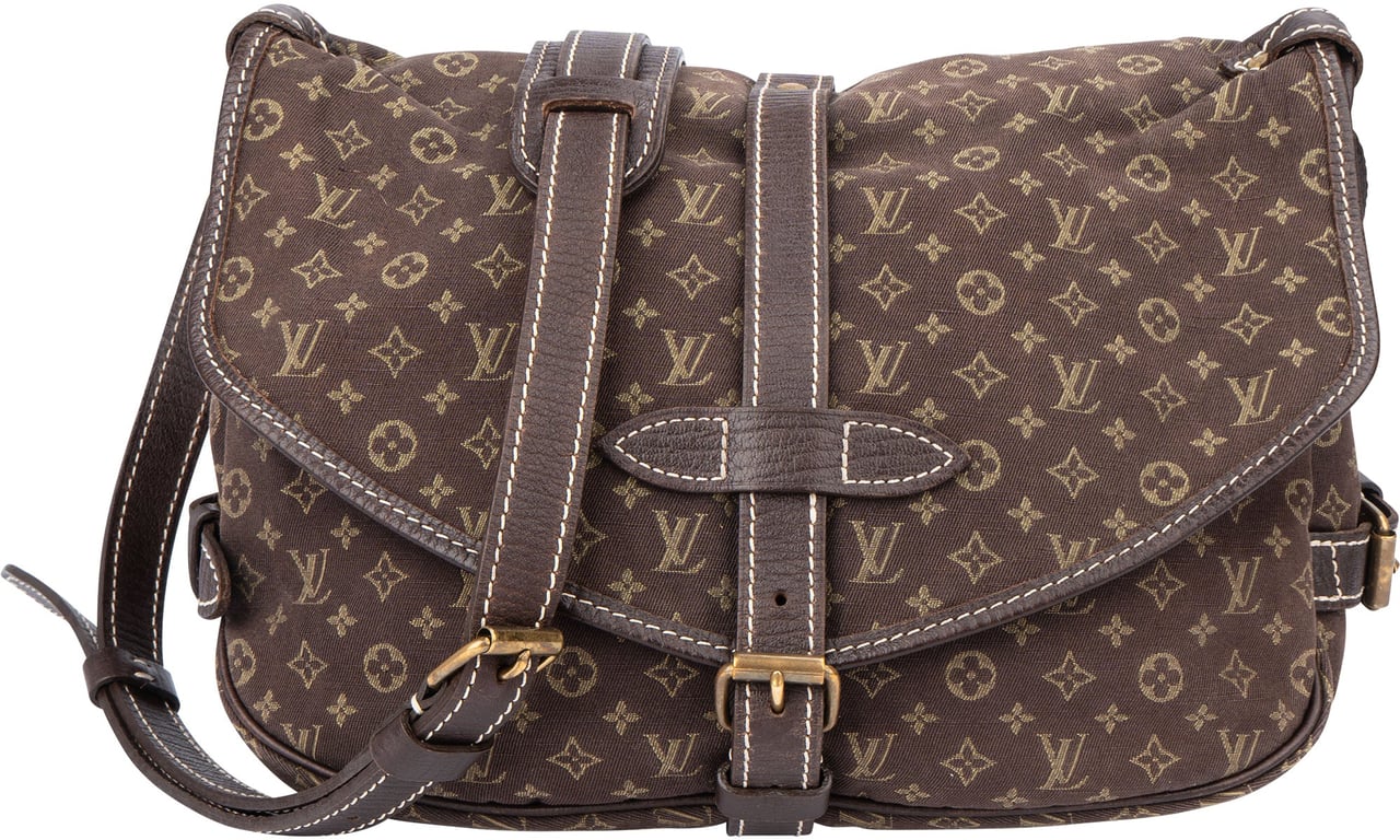 Louis Vuitton Louis Vuitton Mini Lin Monogram Saunur 30 Crossbody Bag Divers