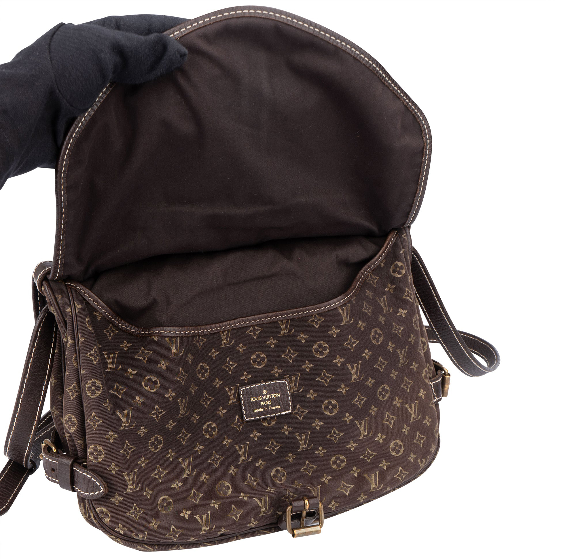 Louis Vuitton Louis Vuitton Mini Lin Monogram Saunur 30 Crossbody Bag Divers
