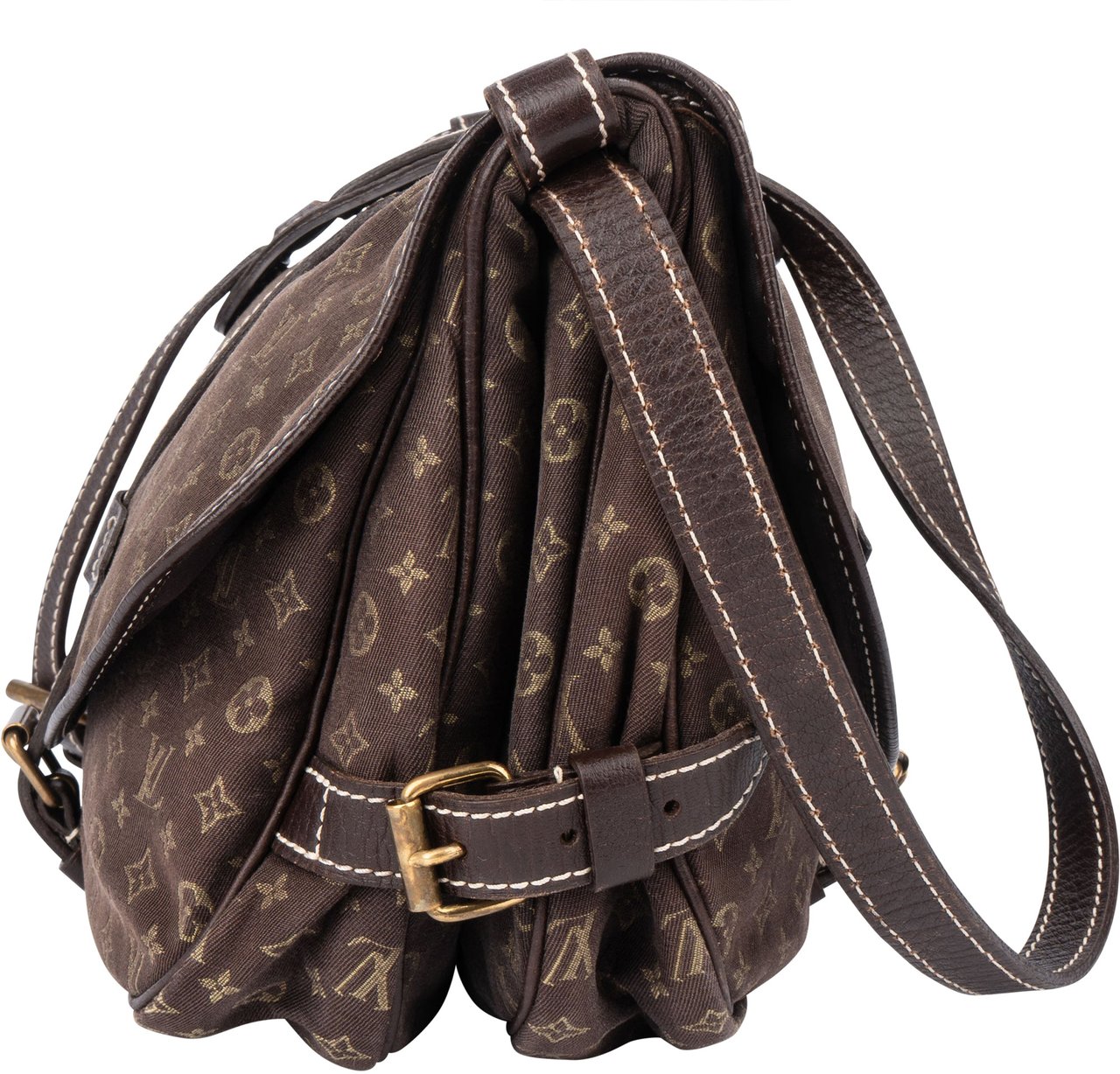 Louis Vuitton Louis Vuitton Mini Lin Monogram Saunur 30 Crossbody Bag Divers