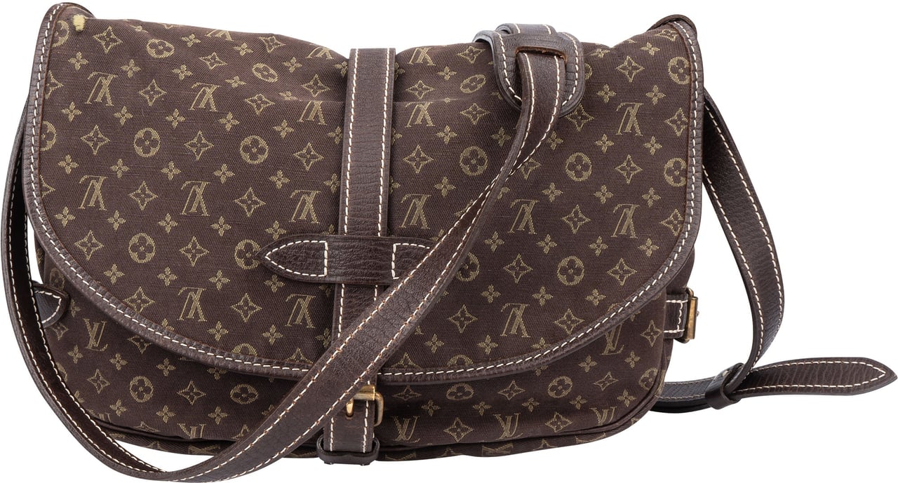 Louis Vuitton Louis Vuitton Mini Lin Monogram Saunur 30 Crossbody Bag Divers