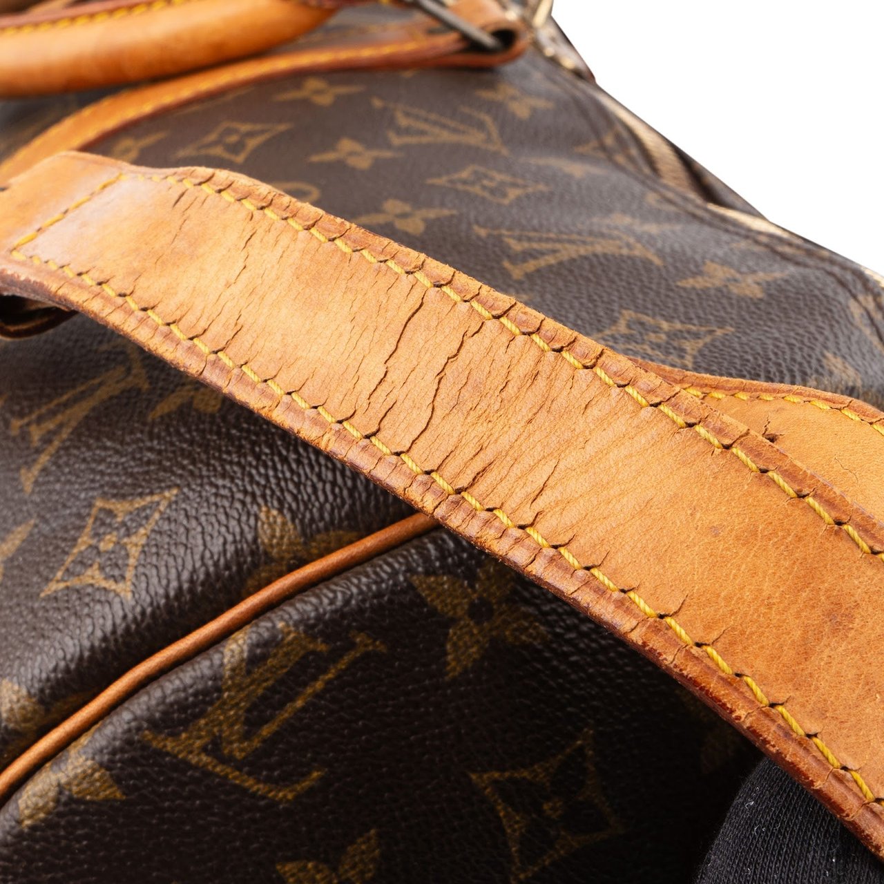 Louis Vuitton Monogram Canvas Keepall 50 Bandoulière Travel Bag Bruin