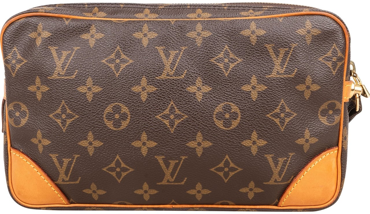 Louis Vuitton Louis Vuitton Canvas Monogram Marly Dragonne Clutch Bruin