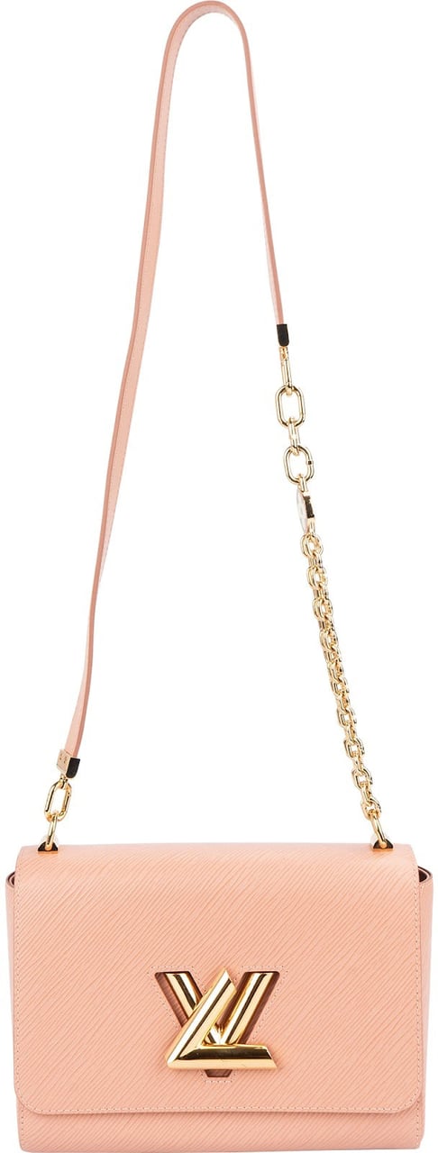 Louis Vuitton Louis Vuitton Rose Epi Leather Twist Flower Chain Crossbody Bag Rood