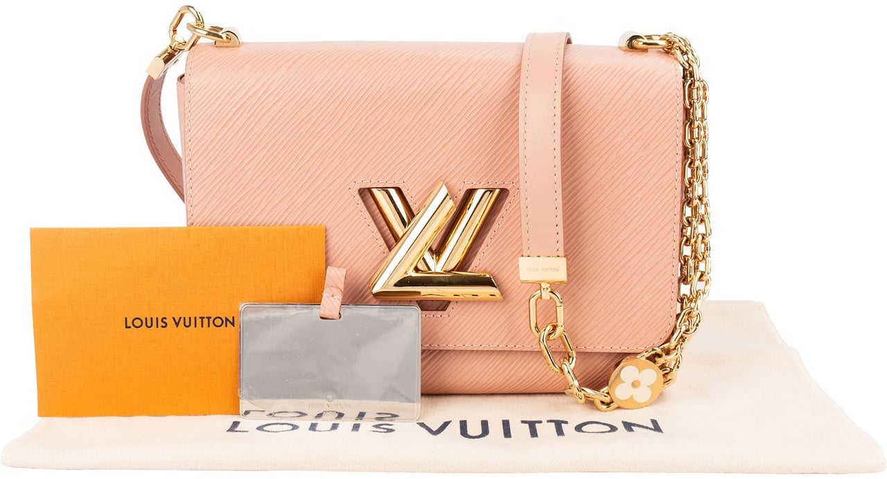 Louis Vuitton Rose Epi Leather Twist Flower Chain Crossbody Bag Divers