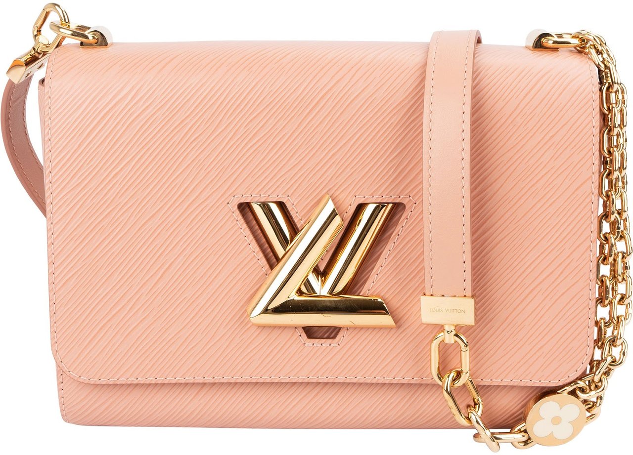 Louis Vuitton Louis Vuitton Rose Epi Leather Twist Flower Chain Crossbody Bag Rood