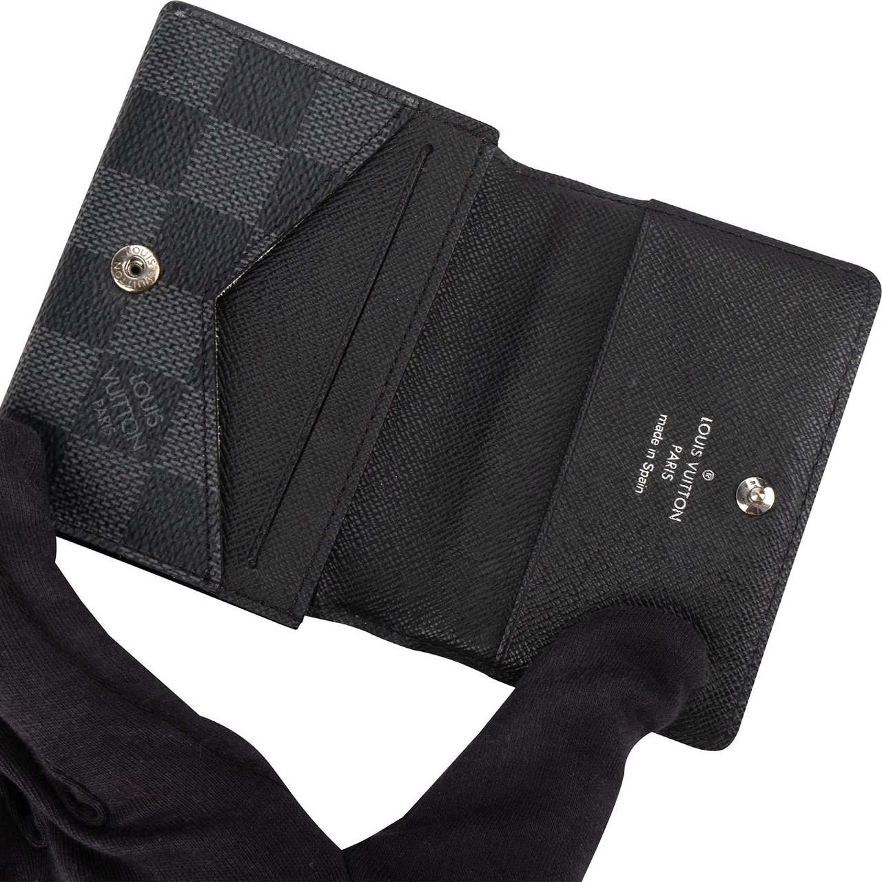 Louis Vuitton Louis Vuitton Monogram Damier Graphite Enveloppe Cardholder Wallet Zwart