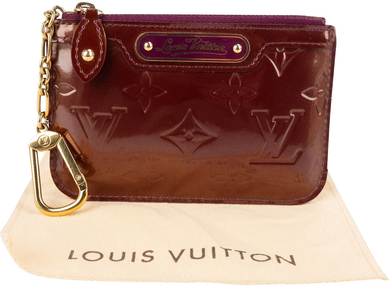 Louis Vuitton Louis Vuitton Monogram Vernis Leather Key Pouch Rood