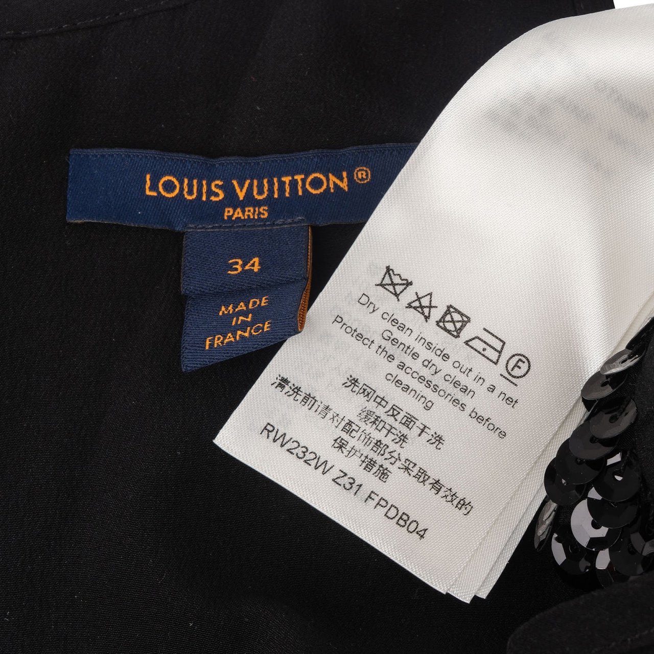 Louis Vuitton Louis Vuitton Multicolor Pailletten Dress (34) Zwart