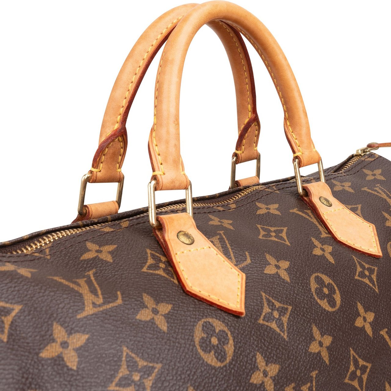 Louis Vuitton Monogram Canvas Speedy 35 Handbag Bruin