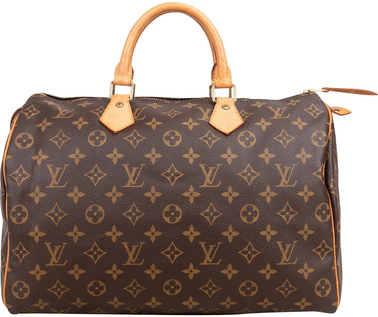 Louis Vuitton Monogram Canvas Speedy 35 Handbag Bruin