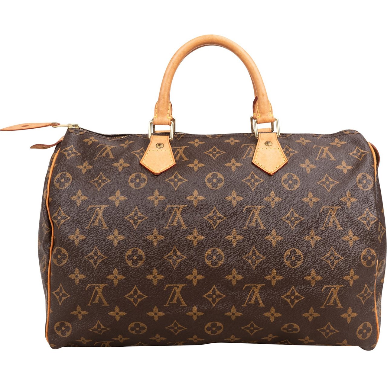 Louis Vuitton Monogram Canvas Speedy 35 Handbag Bruin
