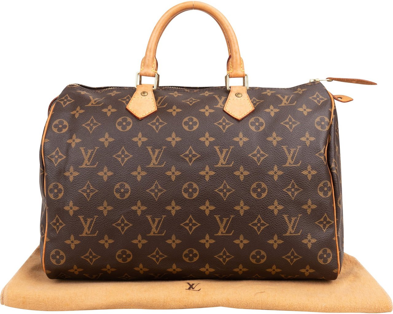 Louis Vuitton Monogram Canvas Speedy 35 Handbag Bruin
