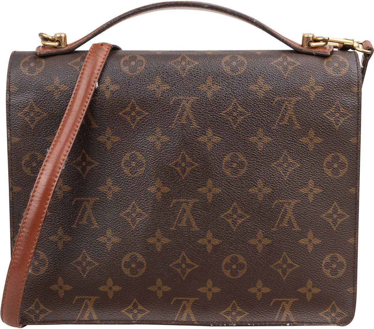 Louis Vuitton Louis Vuitton Monogram Canvas Monceau Handbag Bruin