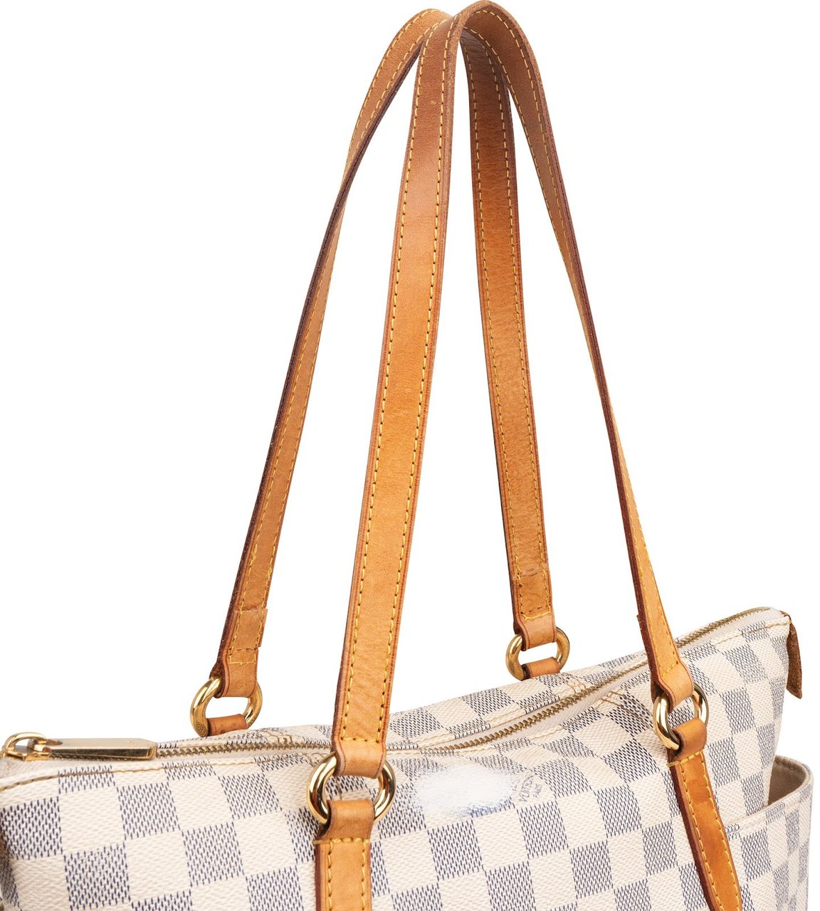 Louis Vuitton Monogram Damier Azur Canvas Totally PM Shoulder Bag Wit