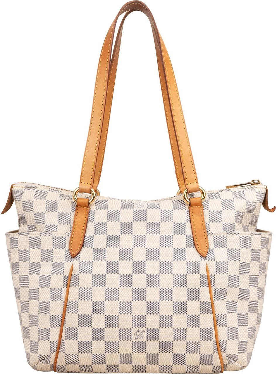 Louis Vuitton Monogram Damier Azur Canvas Totally PM Shoulder Bag Wit