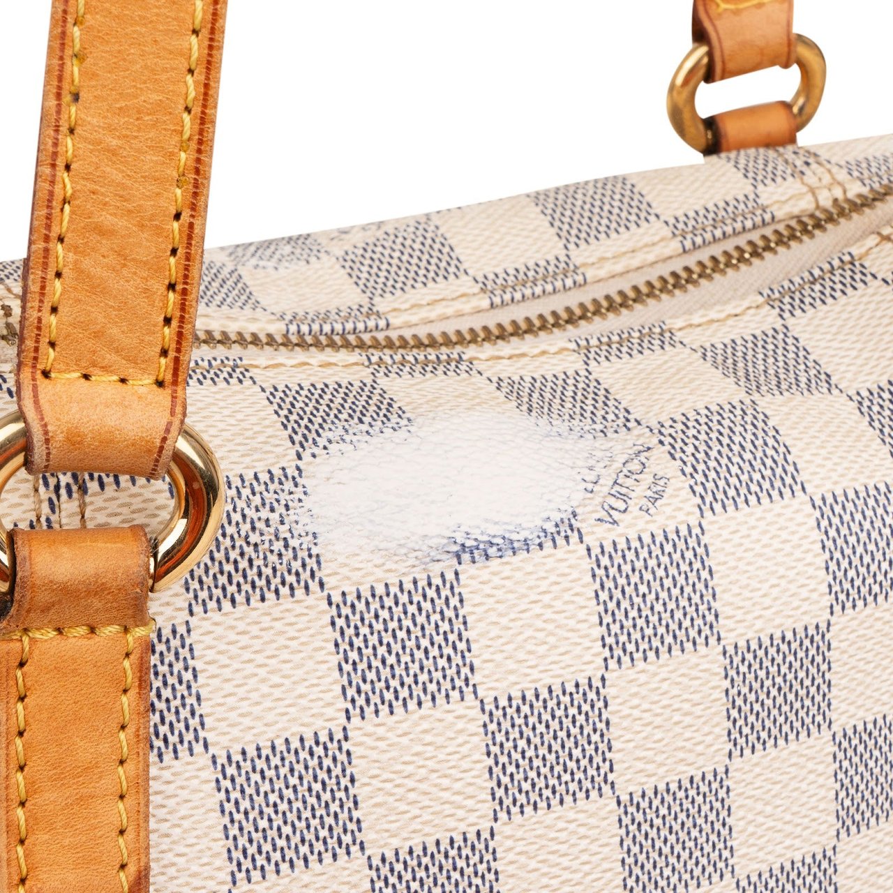 Louis Vuitton Monogram Damier Azur Canvas Totally PM Shoulder Bag Wit