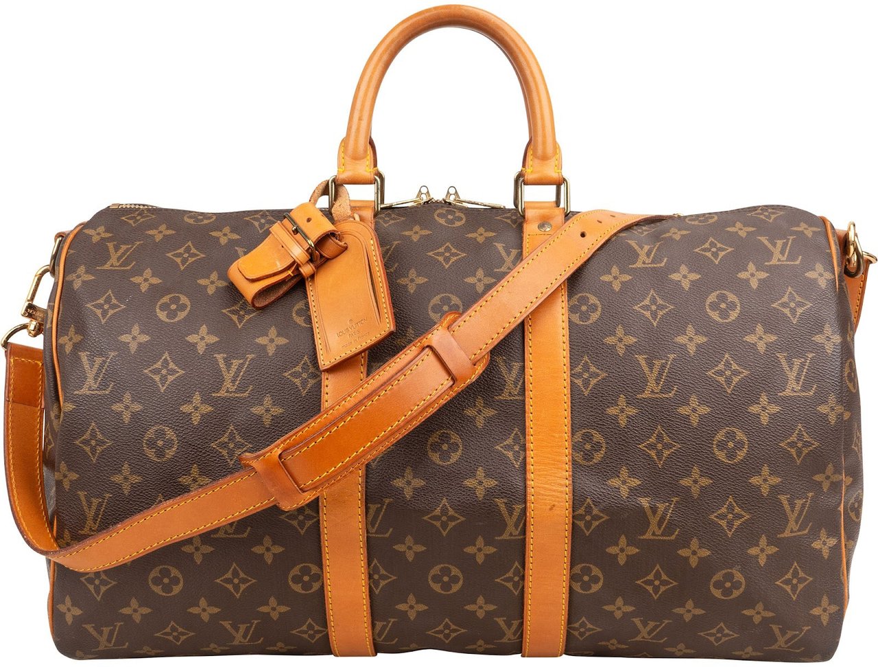 Louis Vuitton Louis Vuitton Monogram Canvas Keepall 45 Bandoulière Travel Bag Bruin